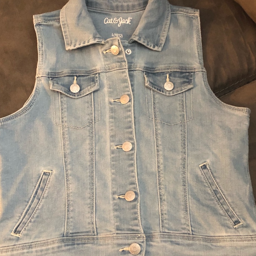 Girls jean vest